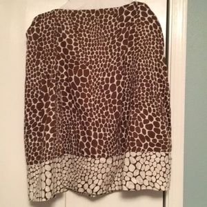 Josephine Chaus brown white spotted skirt size 20W